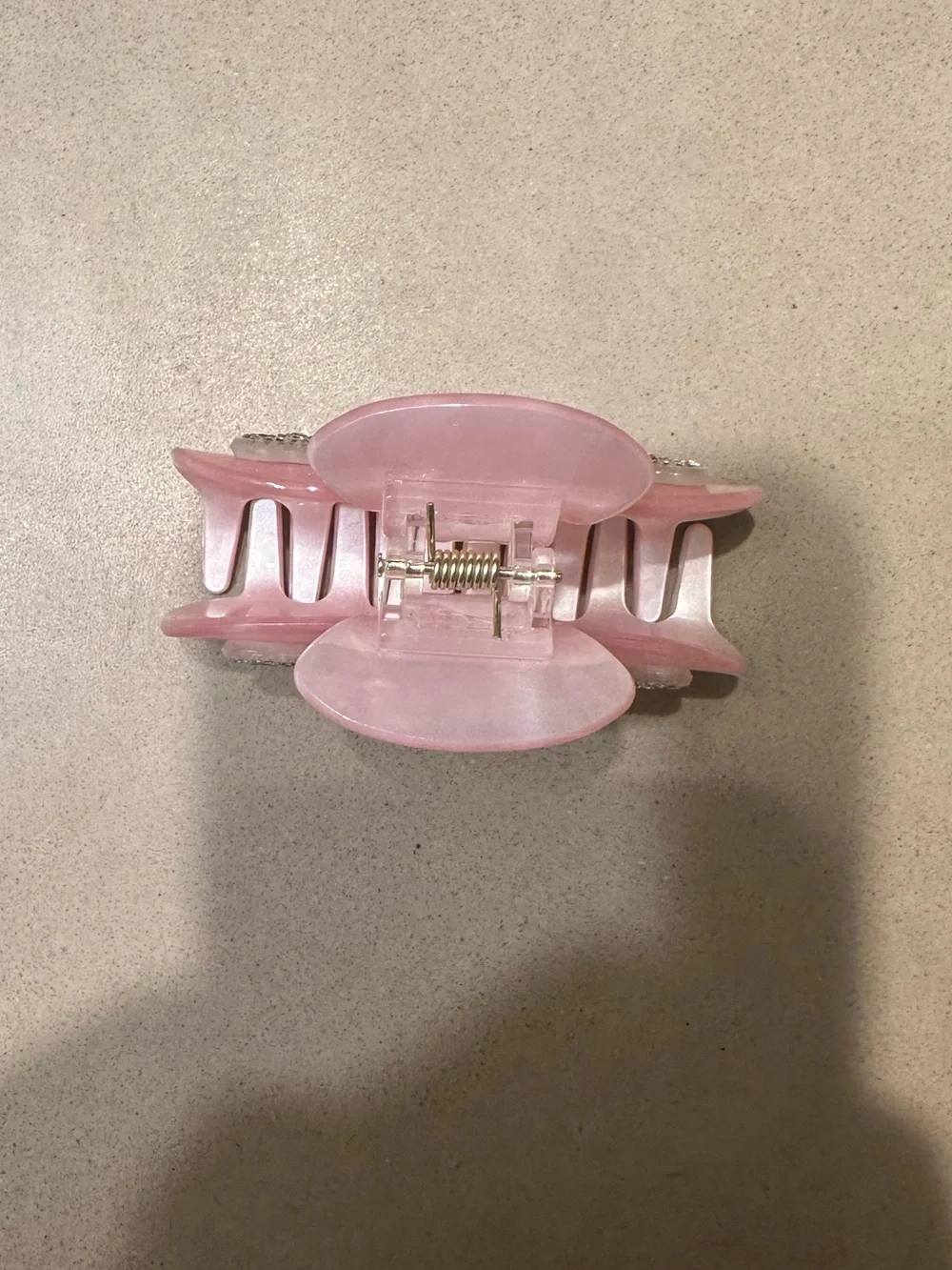 Pink Heart Accent Hair Claw Clip